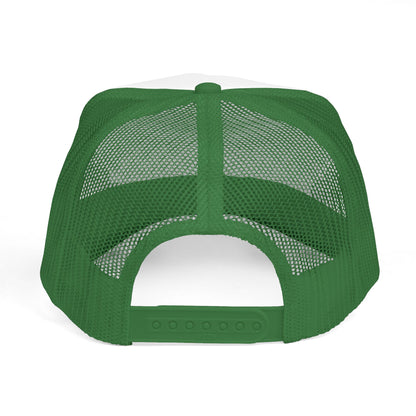 Trucker Cap — 'Hustle More, Sleep Less' Minimal Logo Mesh Hat