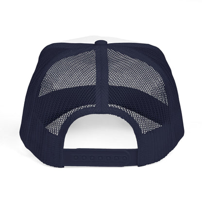 Trucker Cap — 'Hustle More, Sleep Less' Minimal Logo Mesh Hat